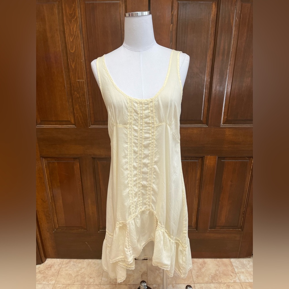Free People Cream Slip Dress